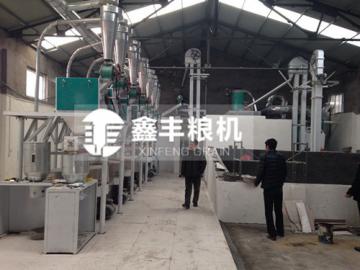 河南郑州10吨石磨面粉机安装案例